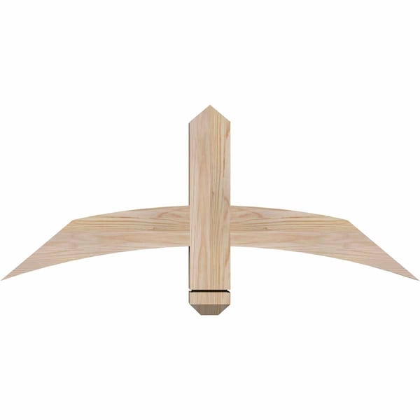 Ekena Millwork Bellingham Smooth Timber Gable Bracket, Douglas Fir, 36"W x 15"H x 3 1/2"D x 3 1/2"F, 10/12 Pitch GBW036X15X0404BEL00SDF - main